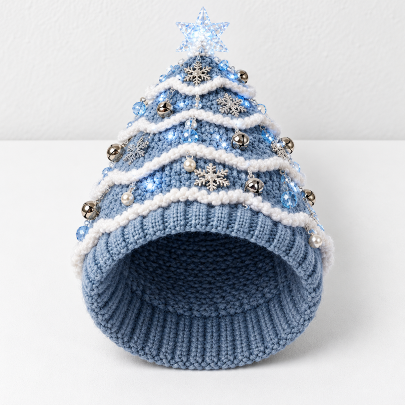 CouldNook Christmas Tree Crochet Hat Material Kit - Layered Branches
