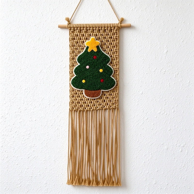 CouldNook Christmas Tree Wall Hanging - Cotton Fringe