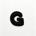 CouldNook Mini Alphabet Applique Patch - Black Embroidered Letter Options