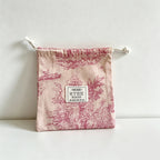 CouldNook Floral Drawstring Storage Pouch - Soft Cotton Utility Bag
