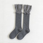 CouldNook Lace Cuff Socks - Wide Floral Trim And Two Lengths