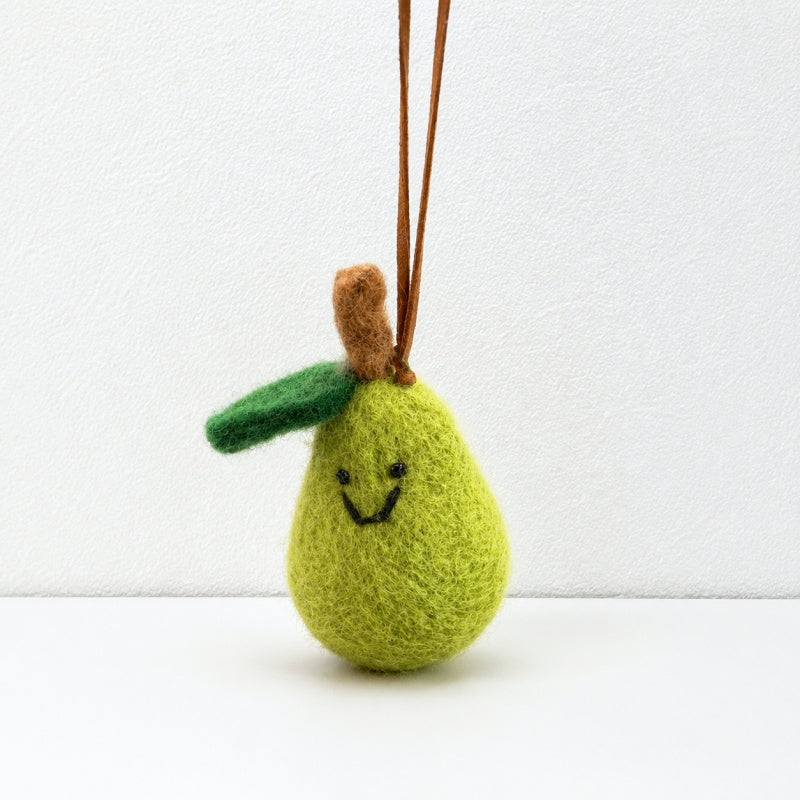CouldNook Felt Fruit Car Charm - Wool Rearview Pendant