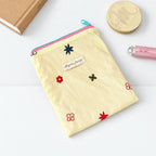 CouldNook Embroidered Flower Makeup Pouch - Pastel Panels