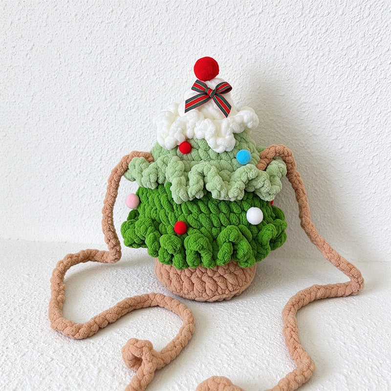 Christmas Crochet Crossbody Bags in Playful Festive Shapes