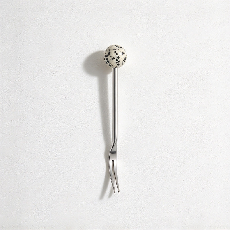 CouldNook Stone Bead Cutlery - Patterned Round Tops