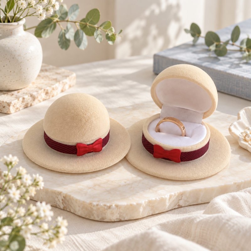 Hat Ring Box - Bow Band and Cowboy Shapes