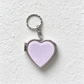 CouldNook Heart Mirror Keychain - Patterned Hinged Cover