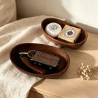 CouldNook Faux Wood Key Tray Storage Rack - Desktop Organizer Storage Box
