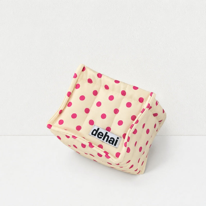 CouldNook Polka Dot Quilted Fabric Storage Basket - Open Top