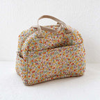 CouldNook Floral Quilted Storage Bag - Twin Handles And Front Pocket