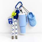 CouldNook Sports Keychain - Miniature Gym Motifs and Knotted Cord Details