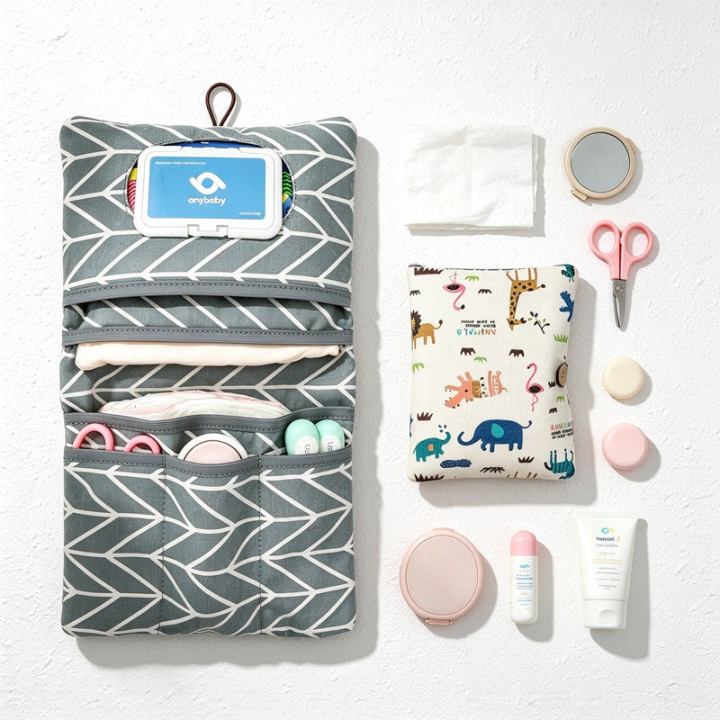 Foldable Cotton Diaper and Wipes Organizer