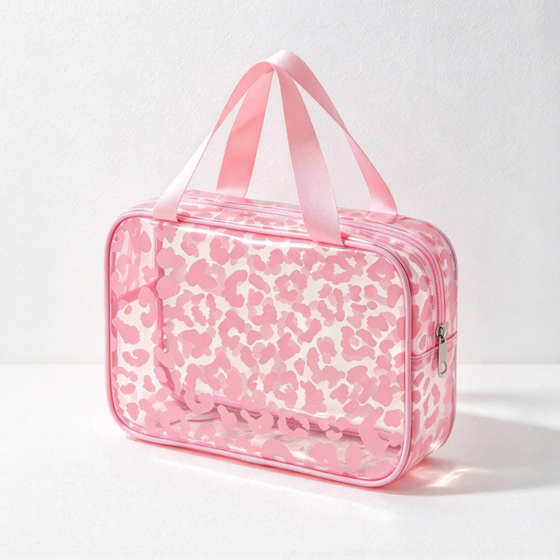CouldNook Printed Clear Toiletry Bag - Ocean Or Leopard Patterns