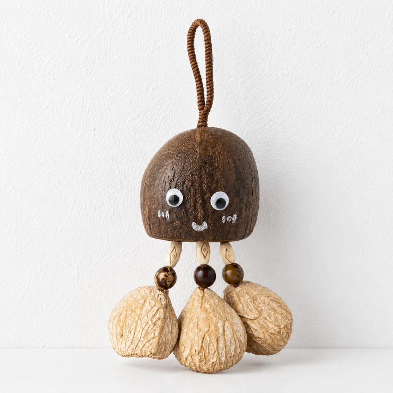 CouldNook Dog Figure Shell Bag Charm - Loop Clasp Attachment