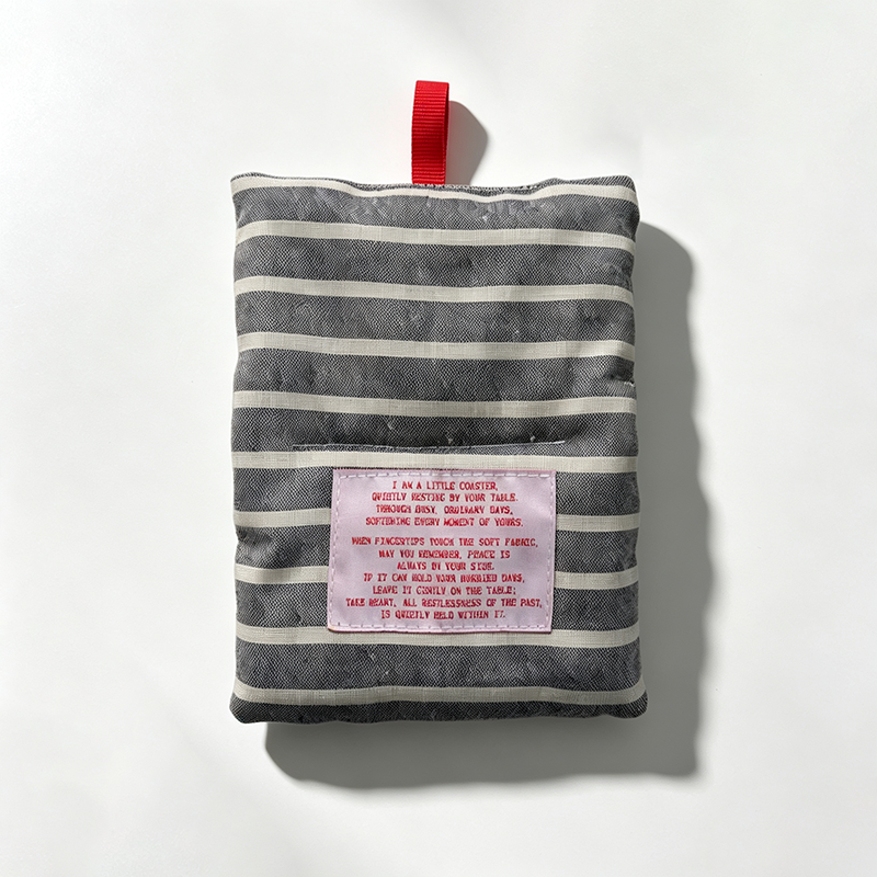 CouldNook Striped Drink Coaster - Warm Table Accent