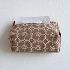 CouldNook Decorative Embroidered Tissue Cover - Stitched Motifs And Top Opening