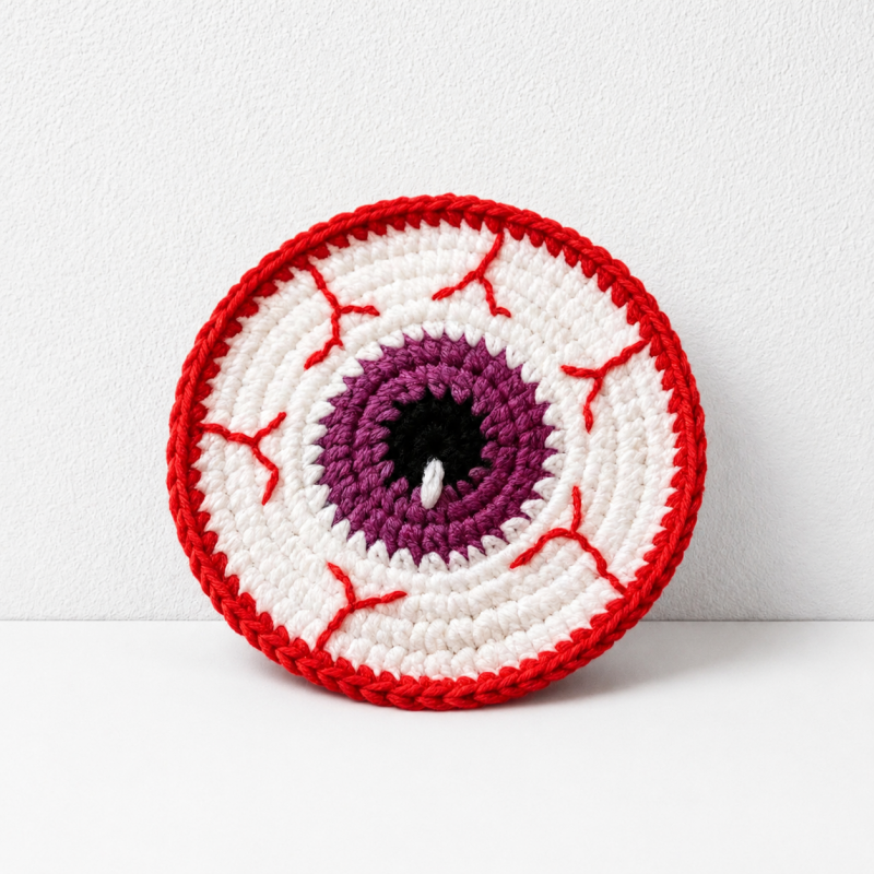 CouldNook Halloween Yarn Coaster - Character Faces and Shaped Motifs