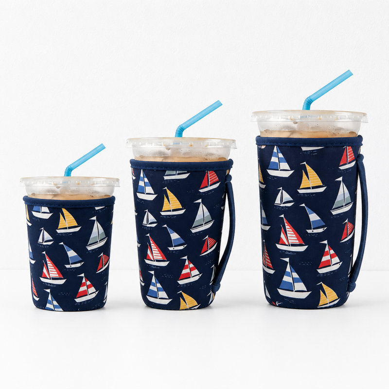 CouldNook Neoprene Cup Carrier - Patterned Body and Side Strap