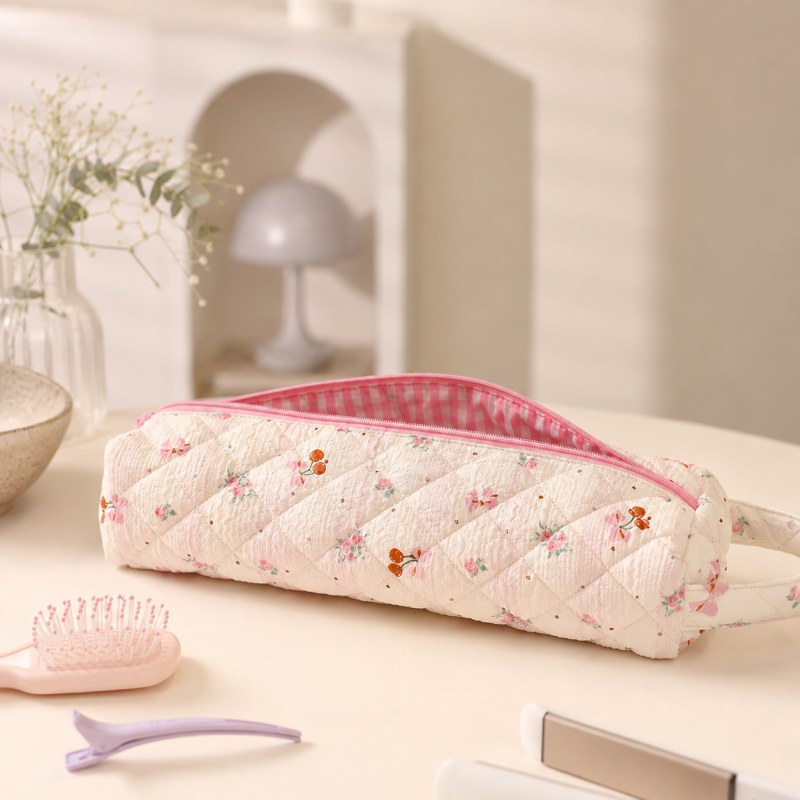 CouldNook Quilted Hair Tool Storage Bag - Zippered Long Profile