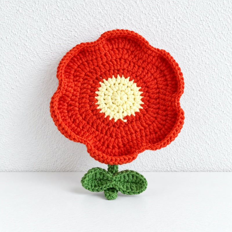 CouldNook Crochet Coaster - Character and Floral Tabletop Designs