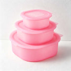 CouldNook Silicone Food Storage Container Set - Stackable Lidded Design