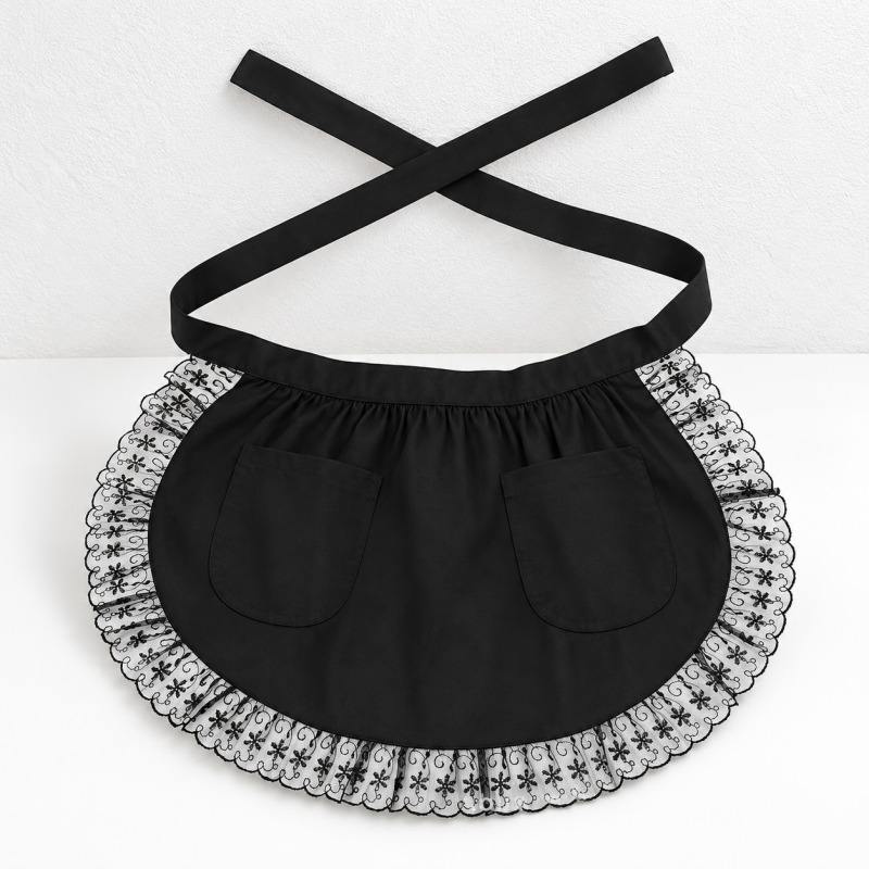 CouldNook Ruffled Waist Apron - Tie Back Designs