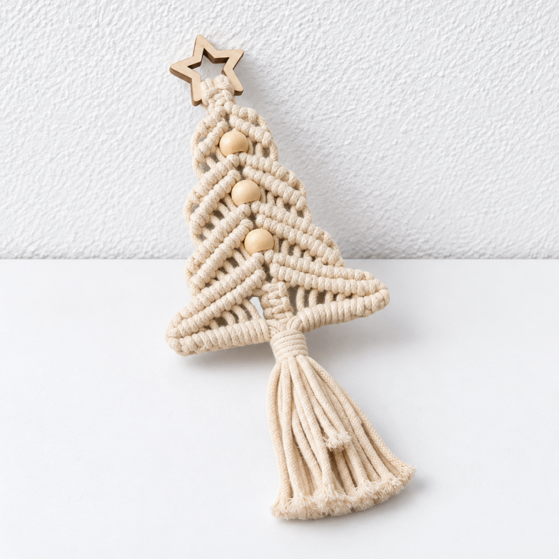 CouldNook Macrame Christmas Tree Ornament - Knotted Cord