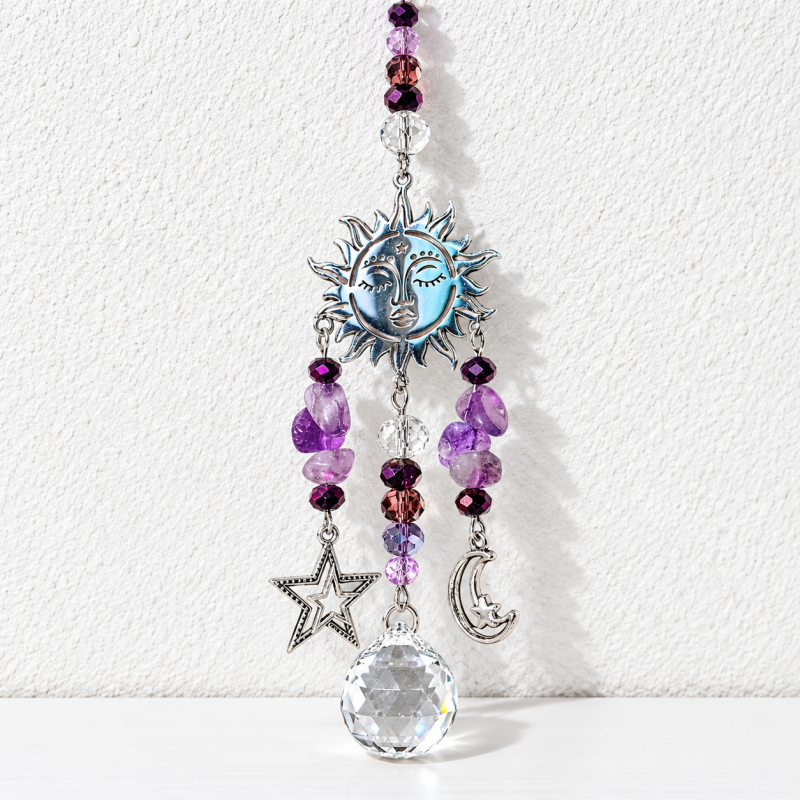 CouldNook Celestial Suncatcher - Sun Moon Star Charms