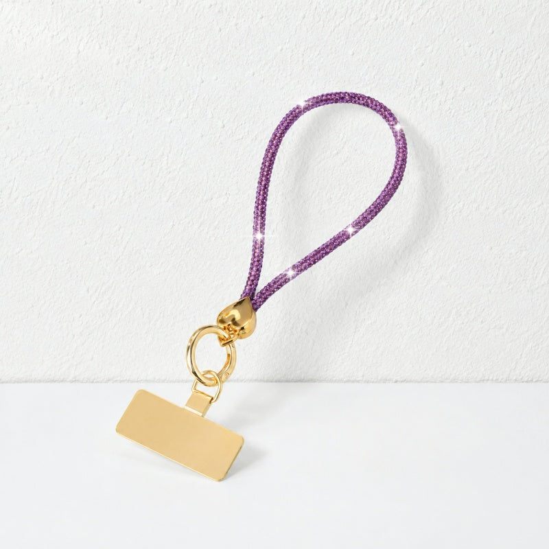 CouldNook Rhinestone Heart Phone Wristlet - Metallic Charm Connector