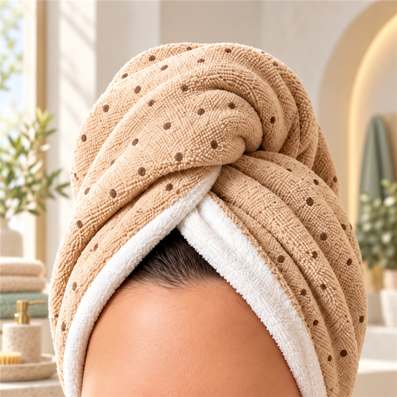 CouldNook Printed Hair Wrap - Double-Layer Wide Tail