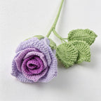 CouldNook Yarn Rose Flower Ornament - Stemmed Color Choices