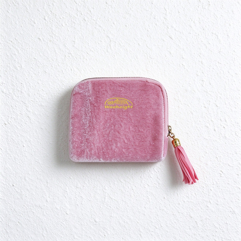 Velvet Jewelry Organizer with Six Inner Pockets