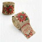 CouldNook Christmas Decorative Ribbon - Printed Woven Ribbon Seasonal Tree Display