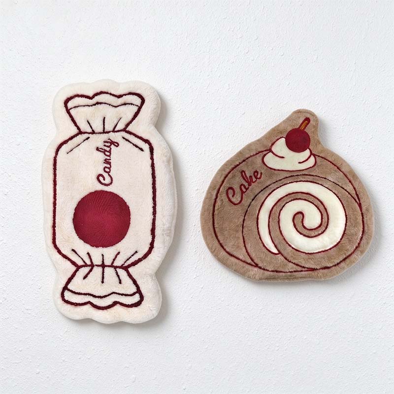 CouldNook Dessert Hanging Hand Towel - Shaped Fleece And Embroidered Details