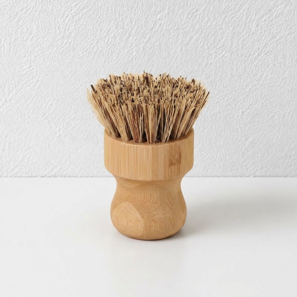 CouldNook Long Handle Dish Brush - Wood Grip and Bristle Choices