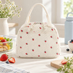 CouldNook Strawberry Lunch Bag - Curved Top and Front Pocket