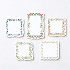 CouldNook Floral Memo Paper Pack - Shaped Borders And Embossed Texture