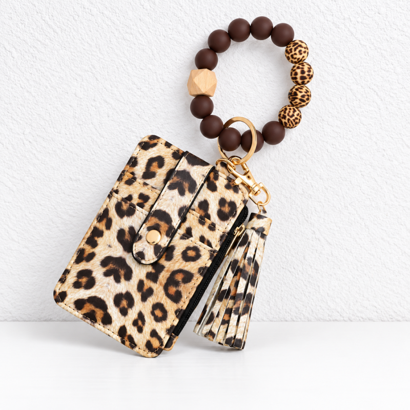 CouldNook Wristlet Card Wallet - Beaded Loop and Coordinating Tassel Detail