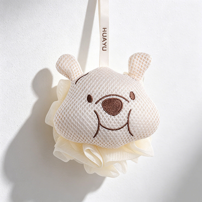 CloudNook Kids Bath Sponge-Soft Double-Sided Animal Mesh Design