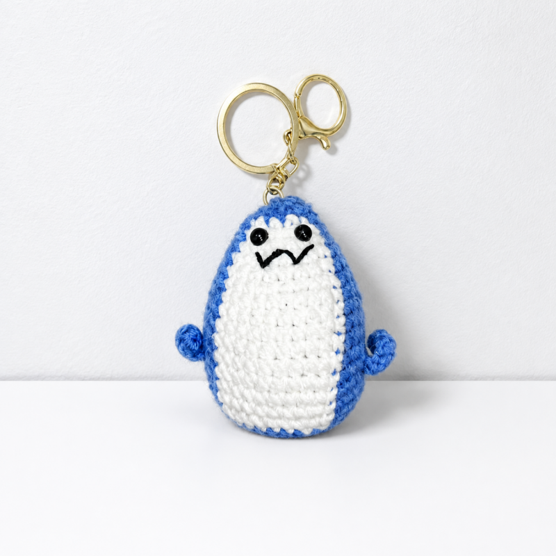CouldNook Vegetable Animal Figure Keychain - Split Ring Attachment