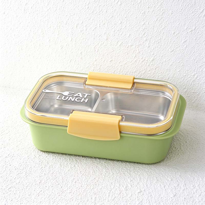 CouldNook Rectangular Lunch Box - Steel Insert and Contrasting Lid Clips
