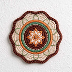 CouldNook Mandala Rubber Printed Table Mat - Knit Effect