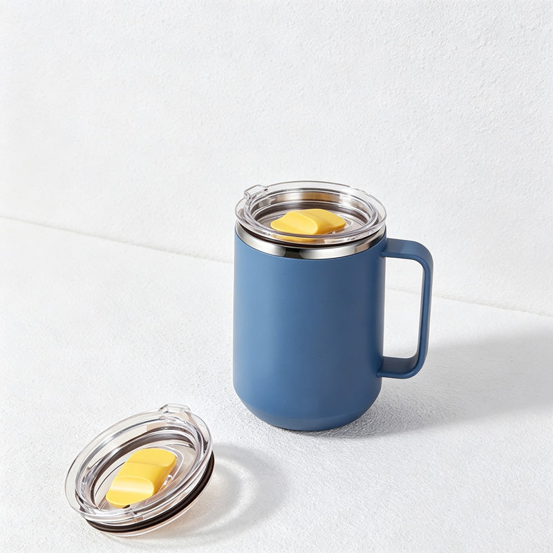 CouldNook Lidded Coffee Mug - Sliding Sip Cover and Side Handle