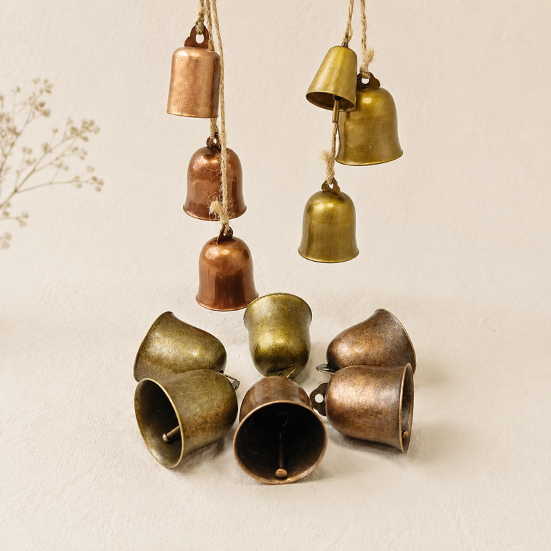 CouldNook Metal Bell Ornament Collection - Assorted Shapes and Finishes
