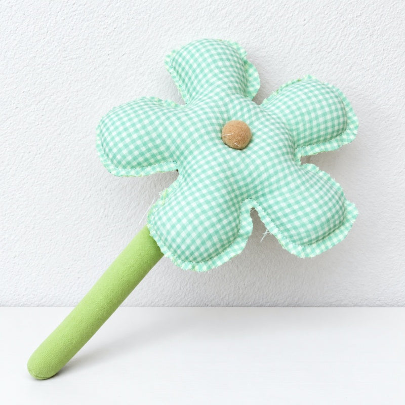 CouldNook Fabric Flower Decoration - Rounded Petals And Long Green Stem