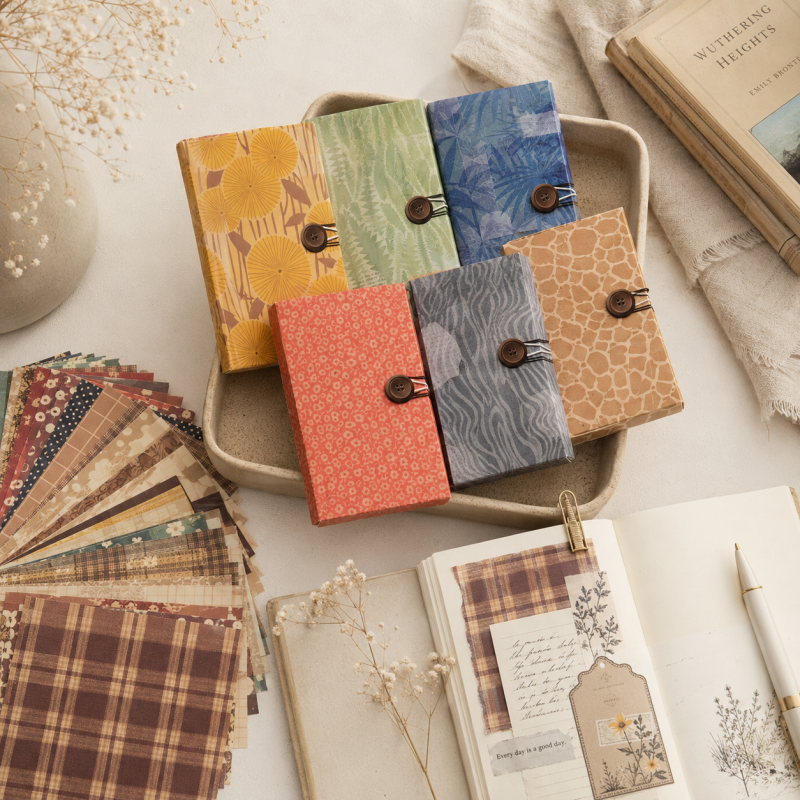 CouldNook Cloth-Textured Material Paper - Aesthetic Retro Stationery