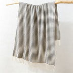 CouldNook Fine Stripe Bath Towel - Tasseled Everyday Wrap