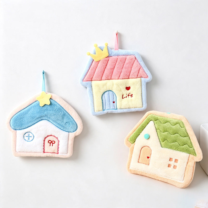 CouldNook House Shape Hand Towel - Hanging Storybook Design