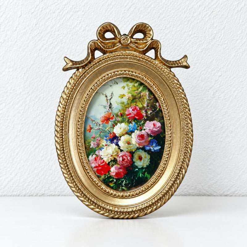 CouldNook Ornate Resin Photo Frame - Raised Borders And Glass Front
