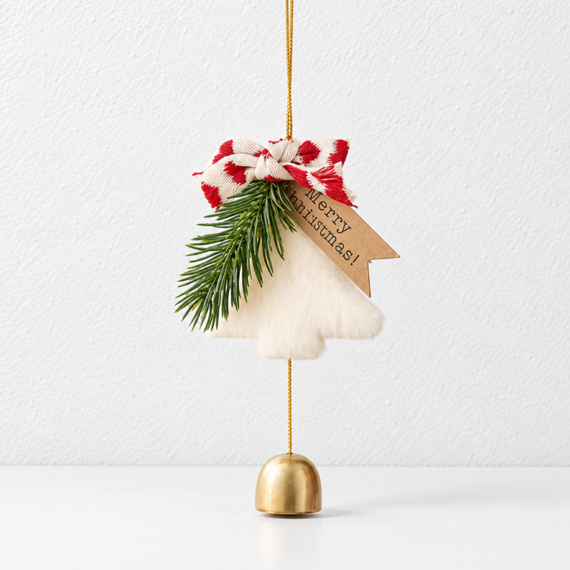 CouldNook Christmas Bell Hanging - Bow Wreath And Tree Design Choices